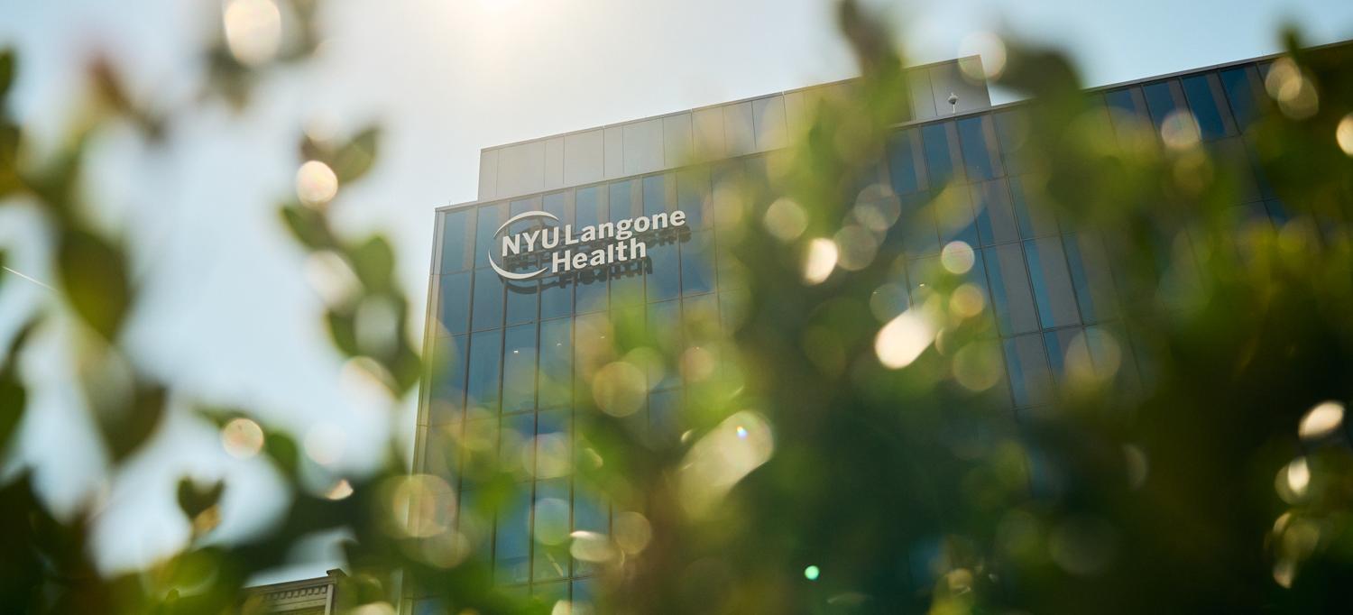 The exterior of a building at NYU Langone Health