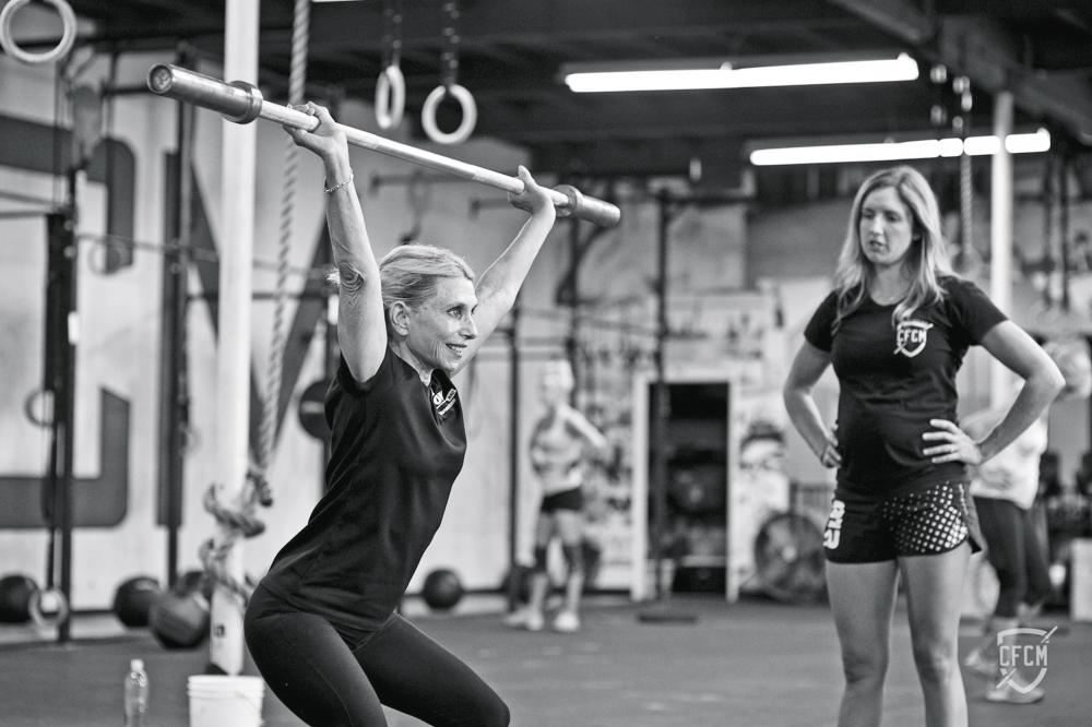Nancy Clayton Lifts Weights at Crossfit Gym