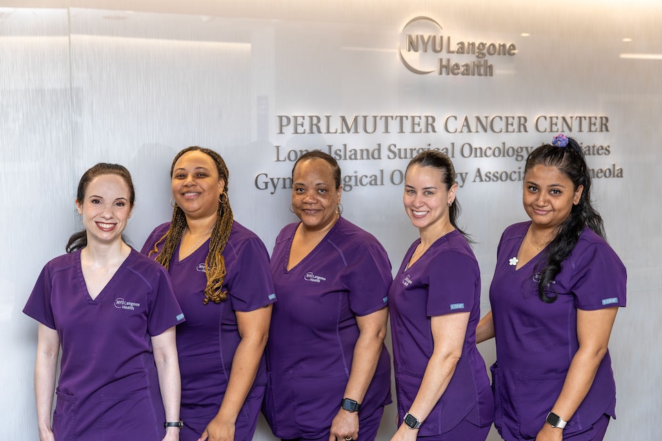 Group of medical office workers