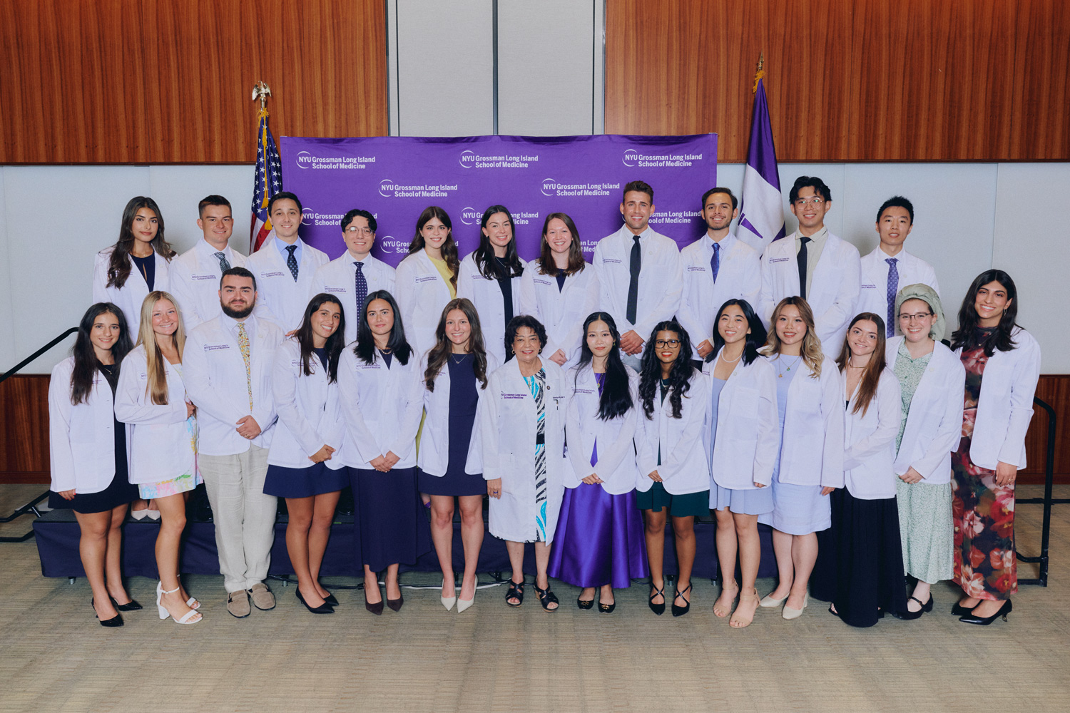 Aspiring Physicians at NYU Grossman Long Island School of Medicine Celebrate Getting Their White Coats