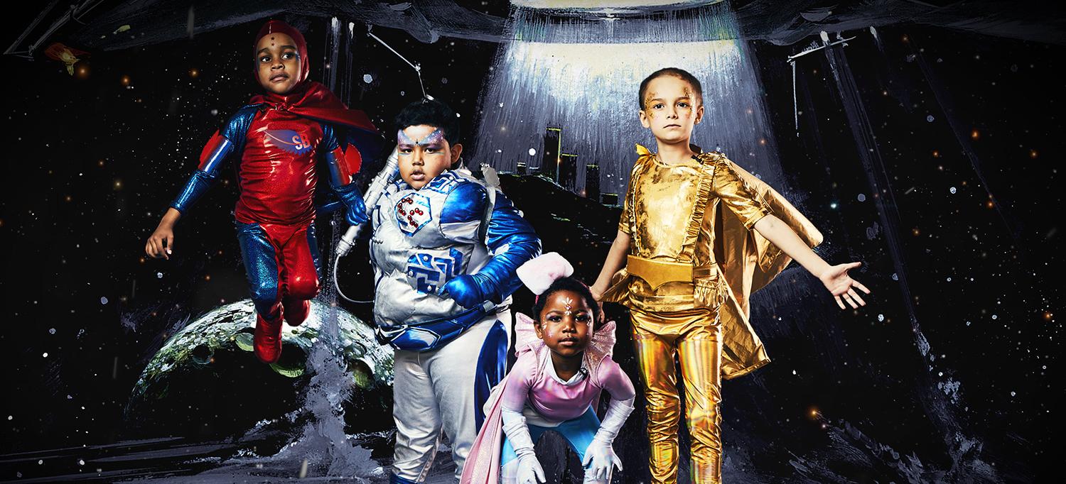 Pediatric Patients Dressed as Superheroes