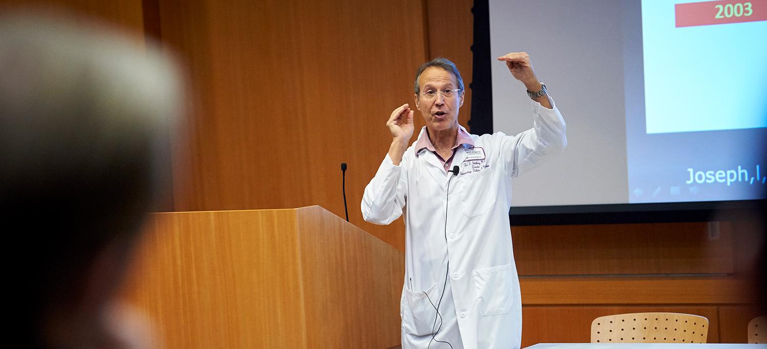 Endocrinologist Dr. Ira J. Goldberg Giving a Lecture