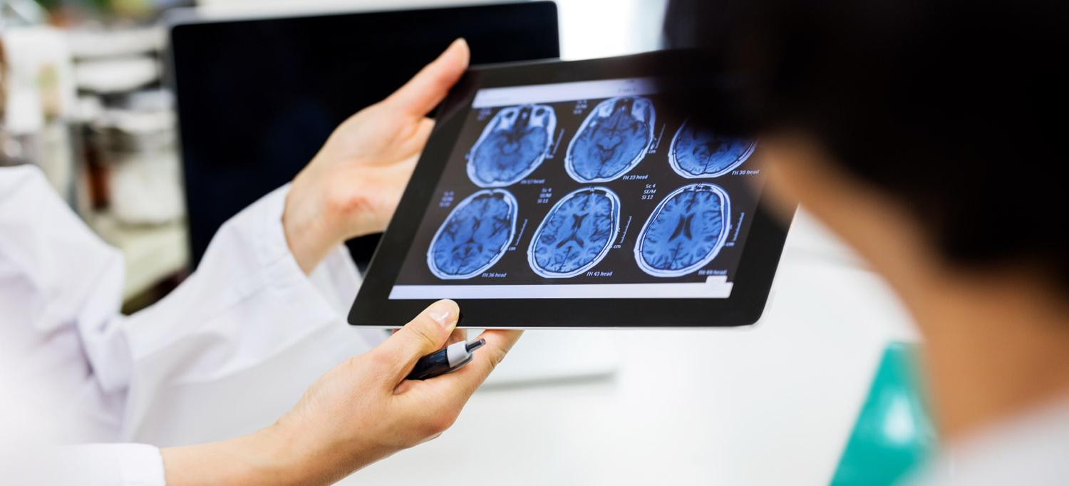 Brain Scan Images on Tablet