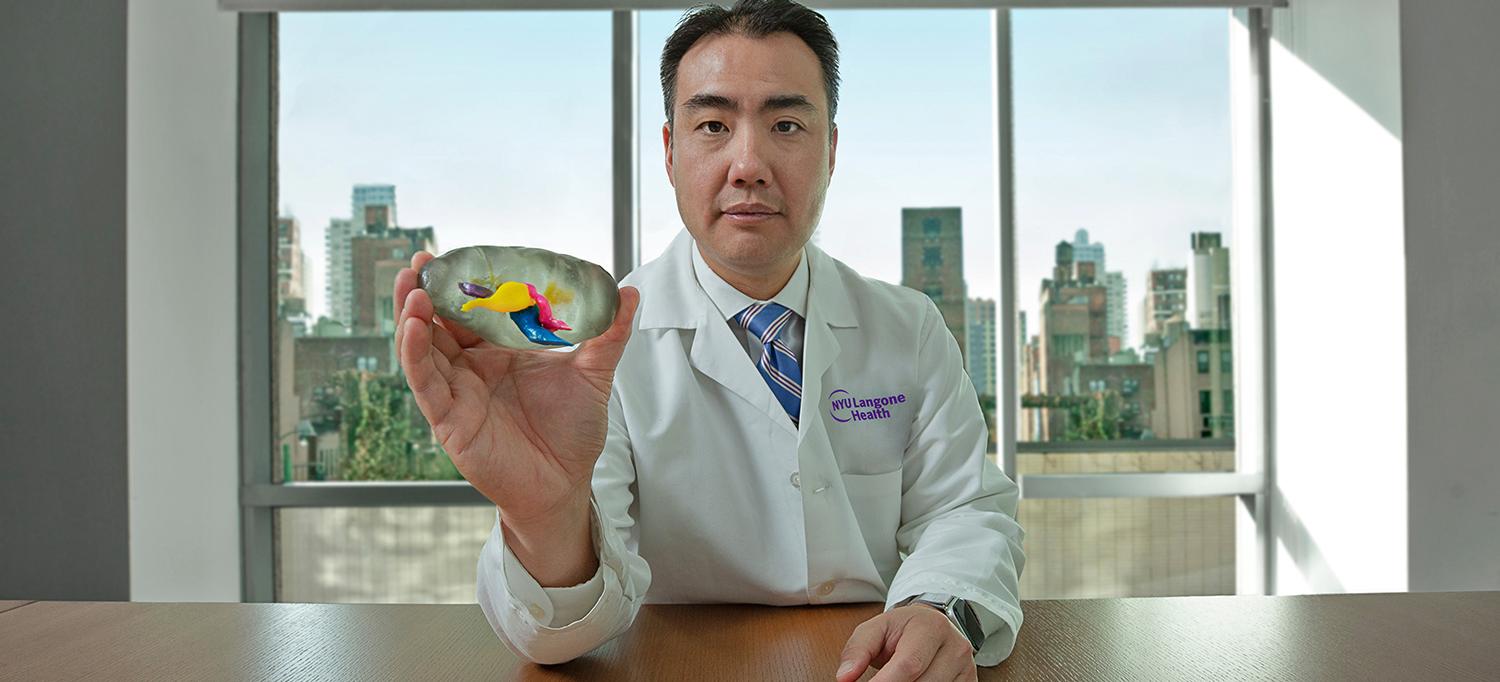 Dr. William C. Huang with Three-Dimensional Kidney Tumor Models