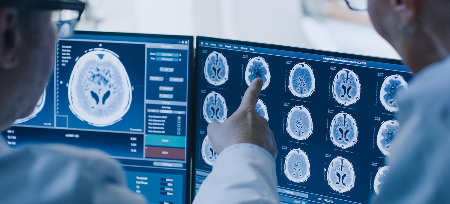Doctors Review Brain Scans
