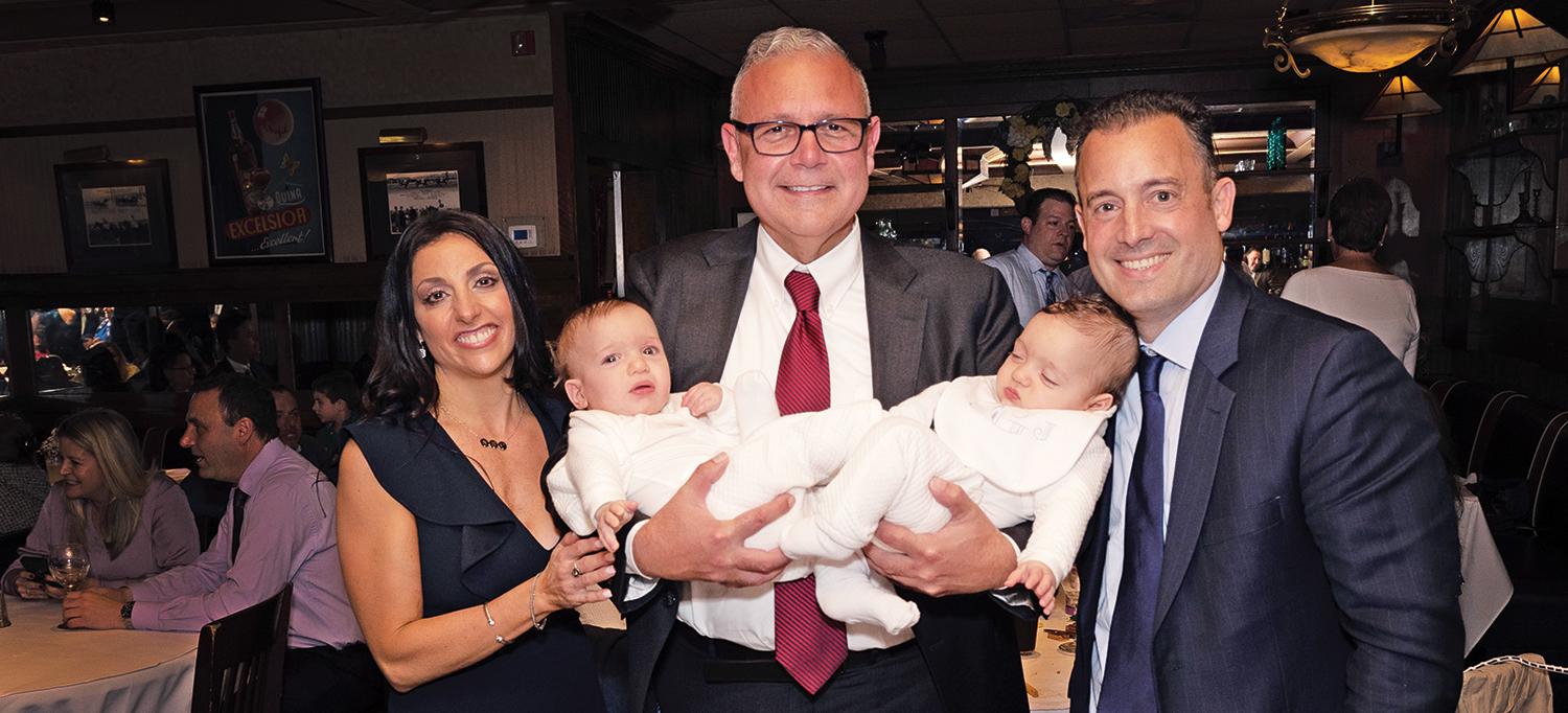 Dr. Martin Chavez, with Nicole and Matthew Giannone, and Their Twin Boys