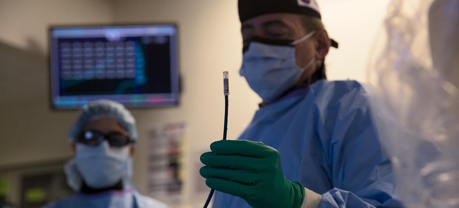 Surgeons in Operating Room with Leadless Pacemaker