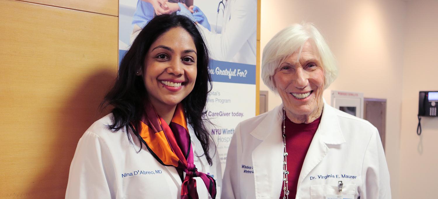 Dr. Nina D’Abreo and Dr. Virginia E. Maurer