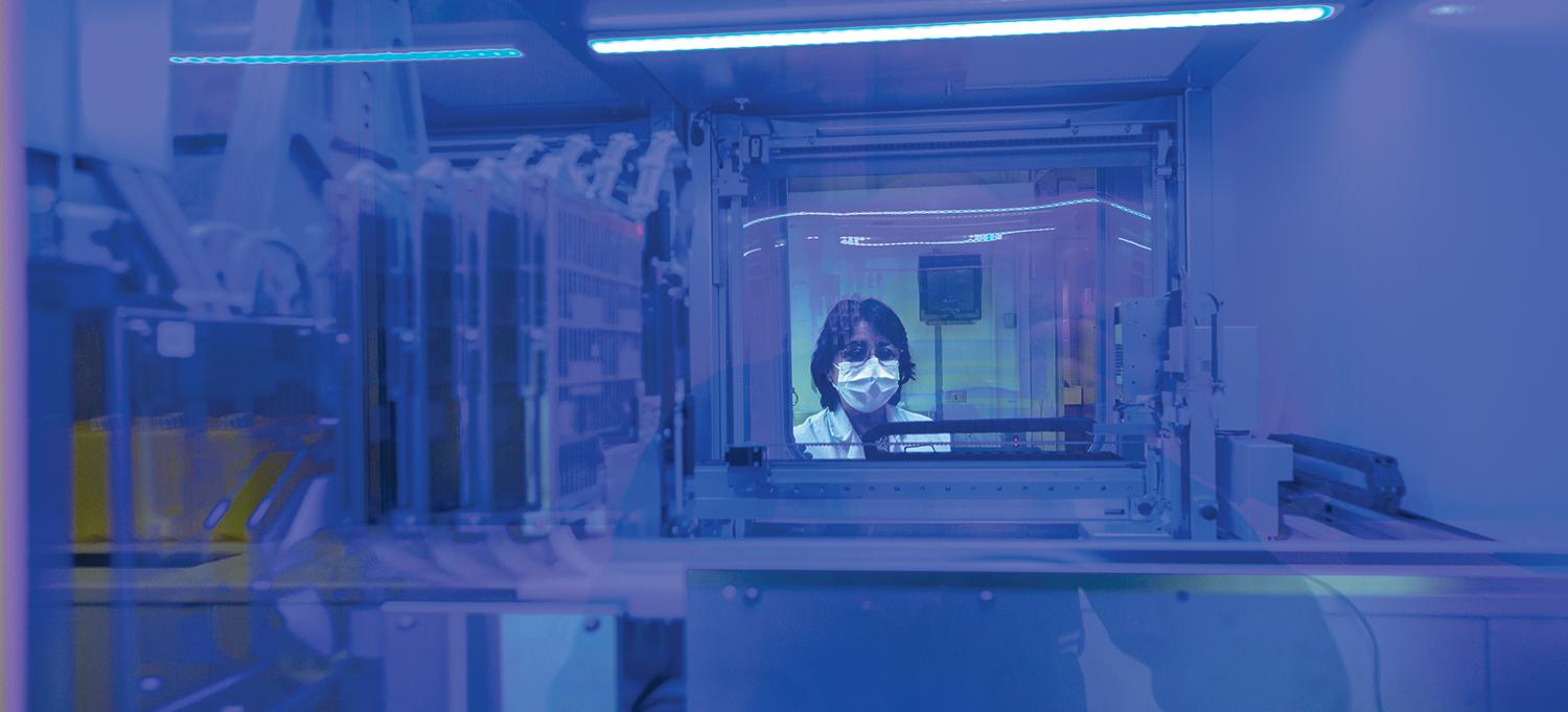 Dr. Maria E. Aguero-Rosenfeld Looks Inside a PCR Machine