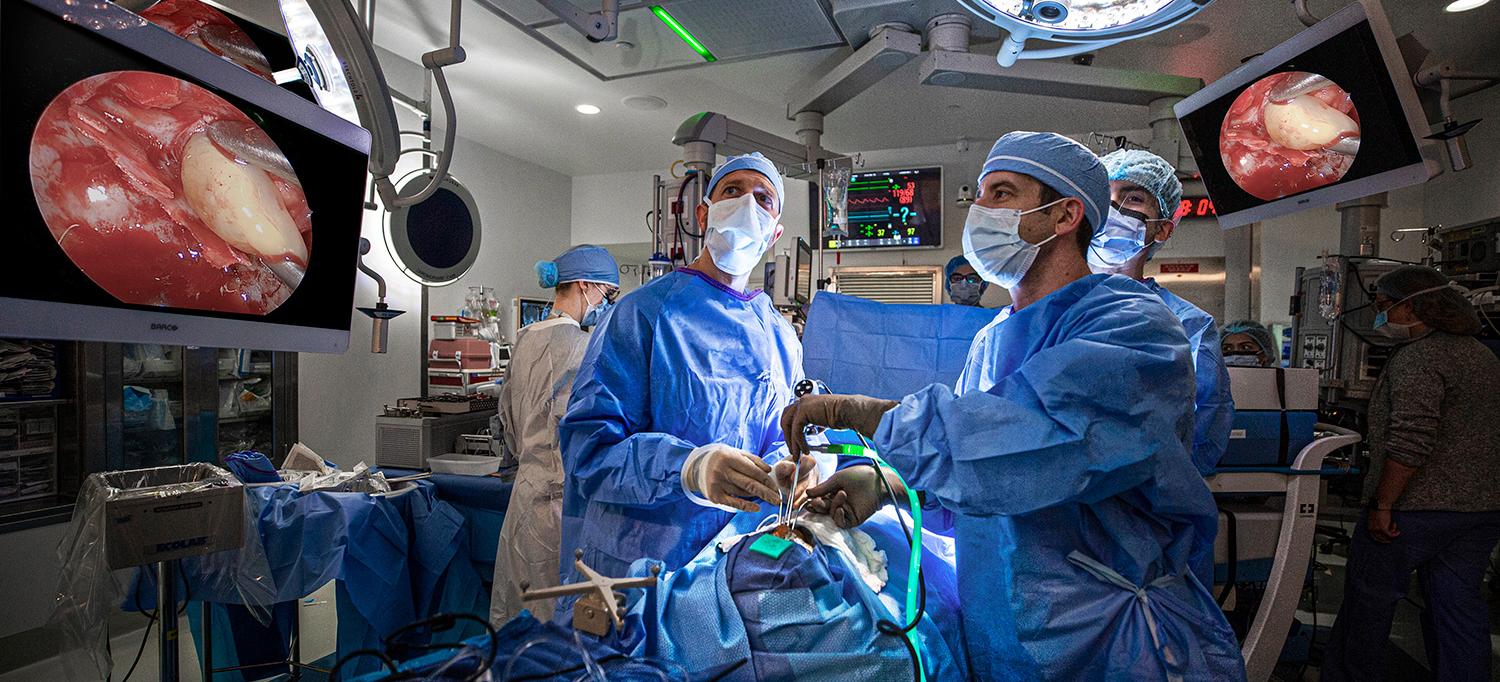 Dr. Donato R. Pacione and Dr. Seth M. Lieberman Perform Surgery