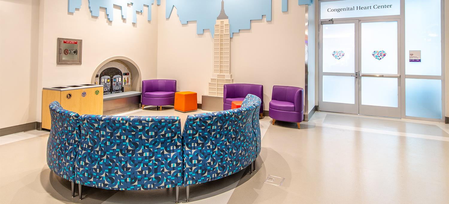 The Congenital Heart Center Patient and Family Waiting Area