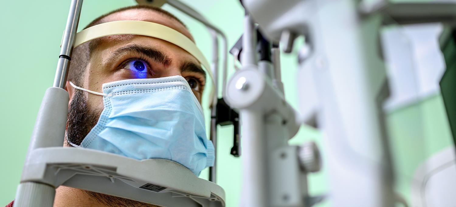 Person Undergoing an Eye Exam