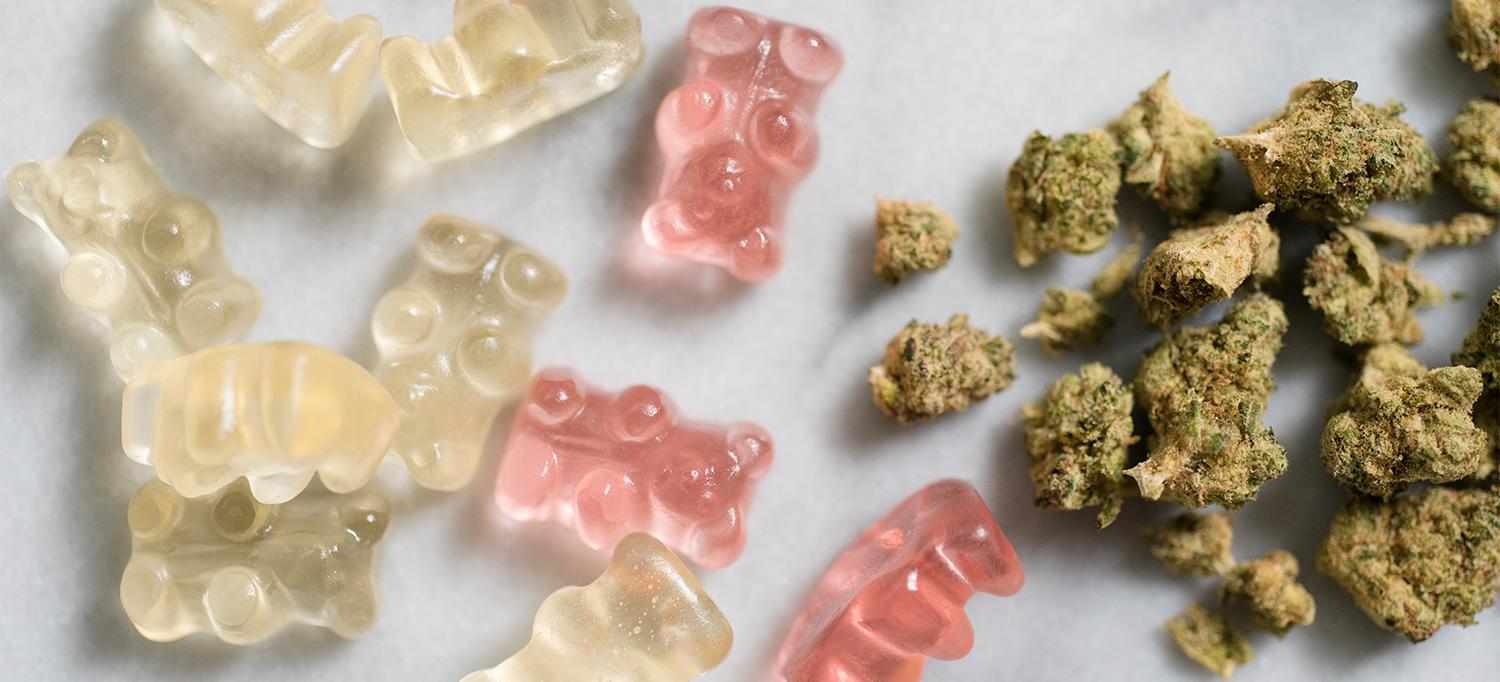 Gummy Candies and Marijuana Buds