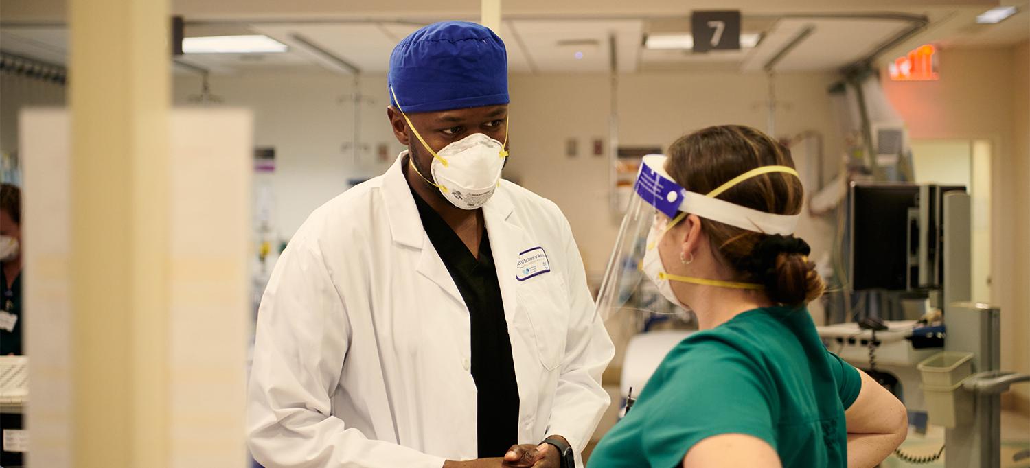Emergency Department Health Providers Wearing Personal Protective Equipment
