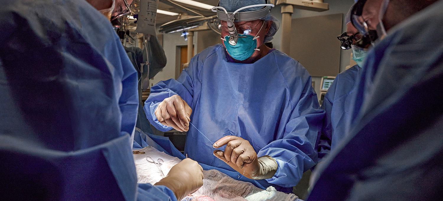 Dr. Robert Montgomery and Team Performing Xenotransplantation in Operation Room