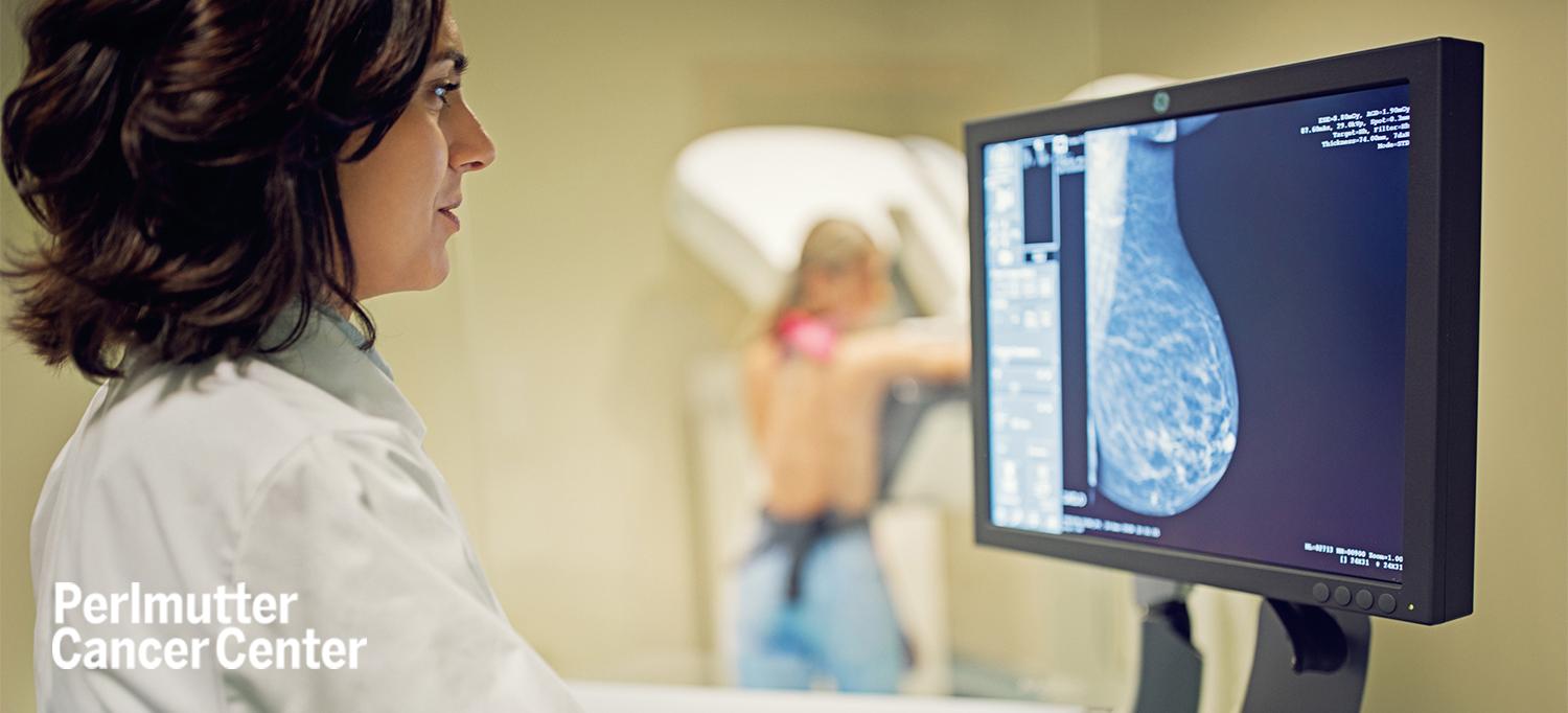 Radiologist Reviews Mammogram Results