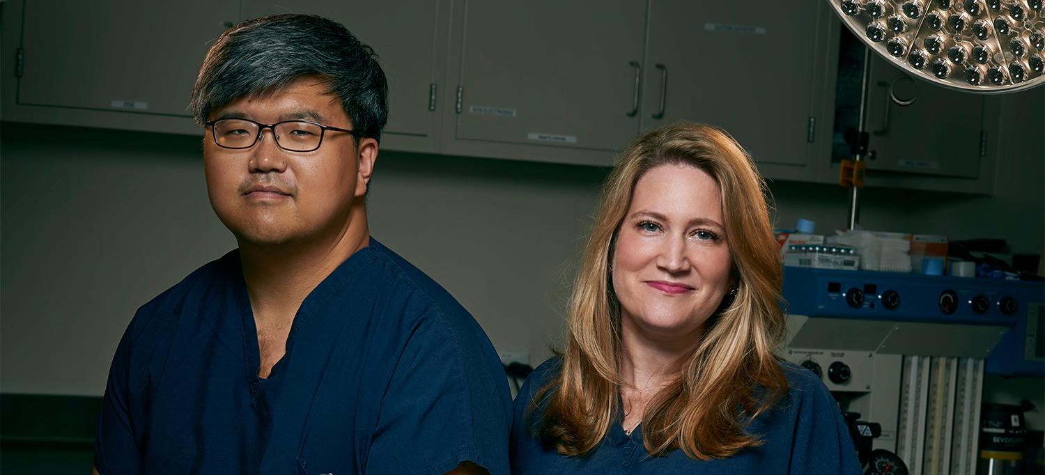 Dr. Lee C. Zhao and Dr. Rachel Bluebond-Langner in Operating Room