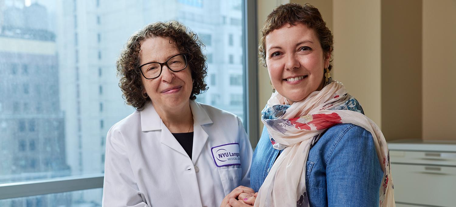Dr. Freya Schnabel Clasps Hands With Patient Christa Avampato
