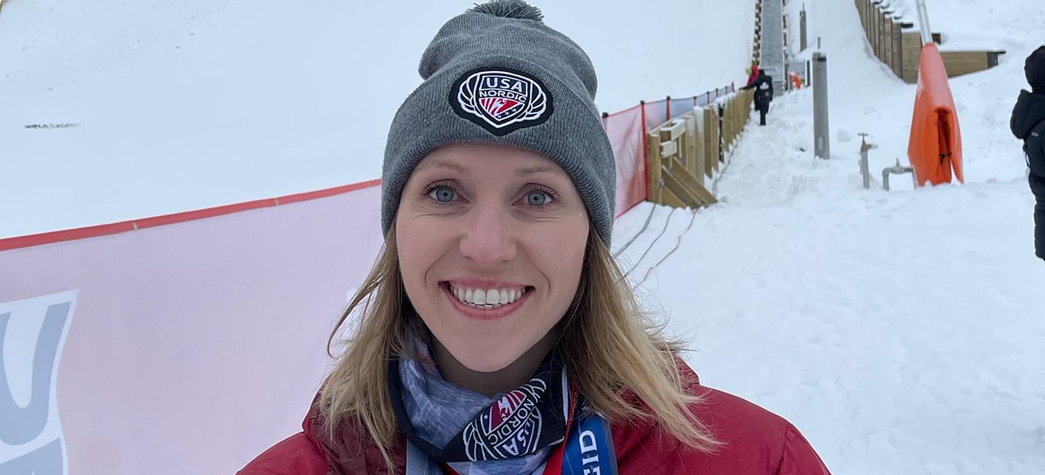 Dr. Lauren E. Borowski at Ski Jumping Slope