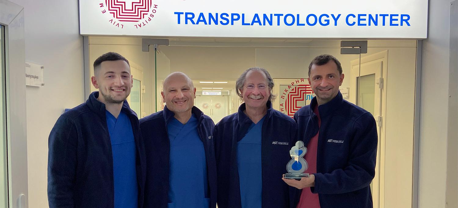 Dr. Robert Montgomery with Team of Transplant Surgeons in Ukrainian Hospital