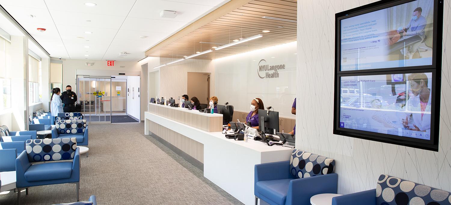 Front Desk and Waiting Area at NYU Langone Medical Associates—Riverhead