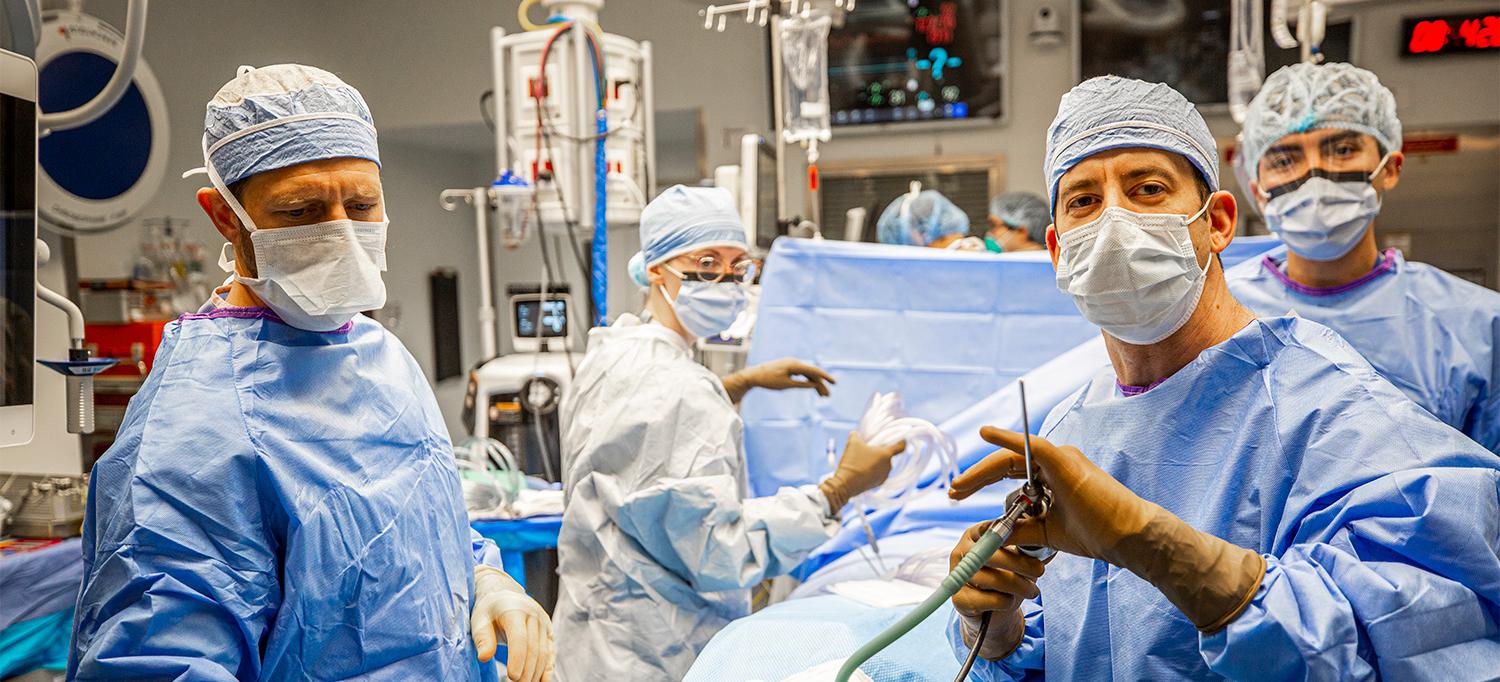 Dr. Donato R. Pacione, Dr. Seth M. Lieberman, and Team in the Operating Room