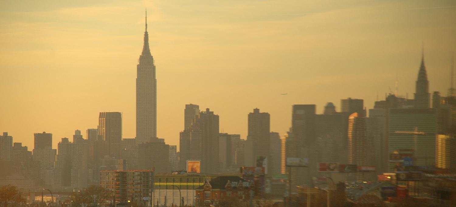 Haze-Filled New York City Skyline