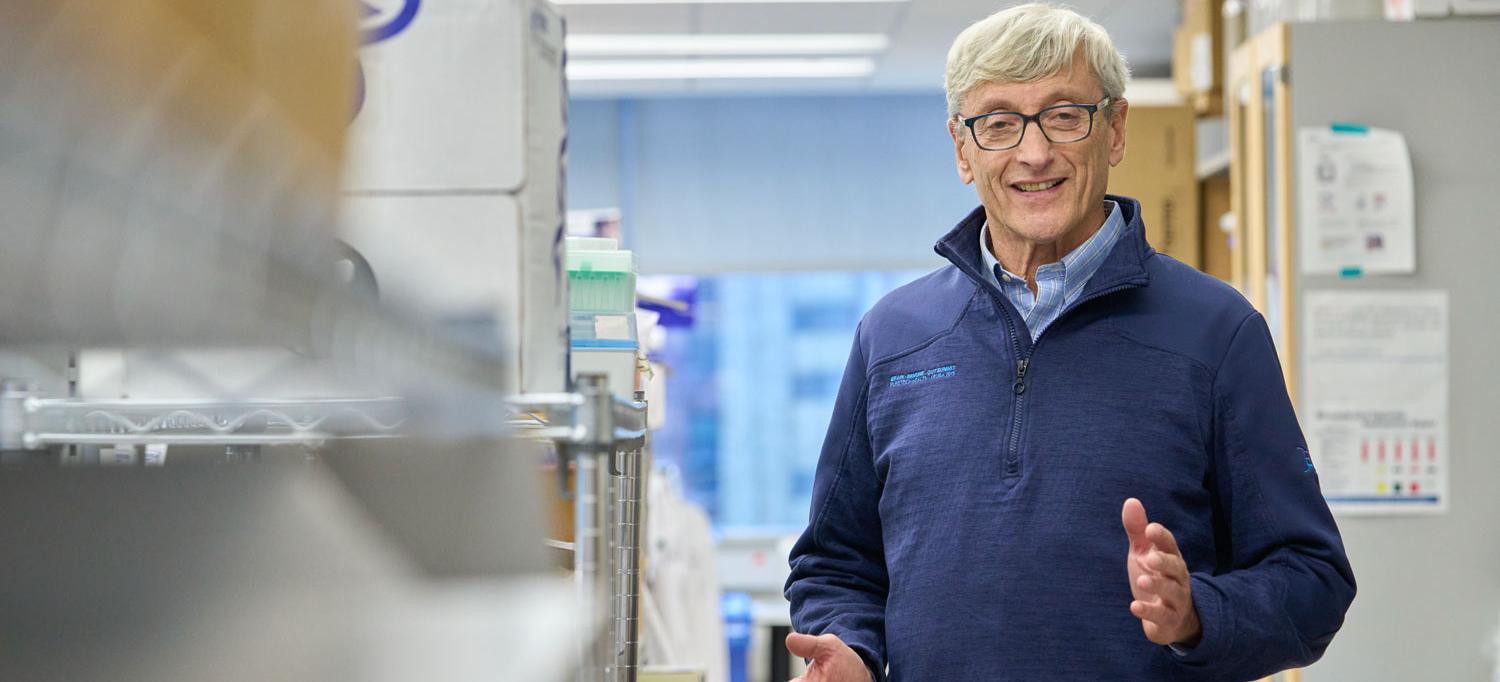 Dr. Dan Littman standing in lab.