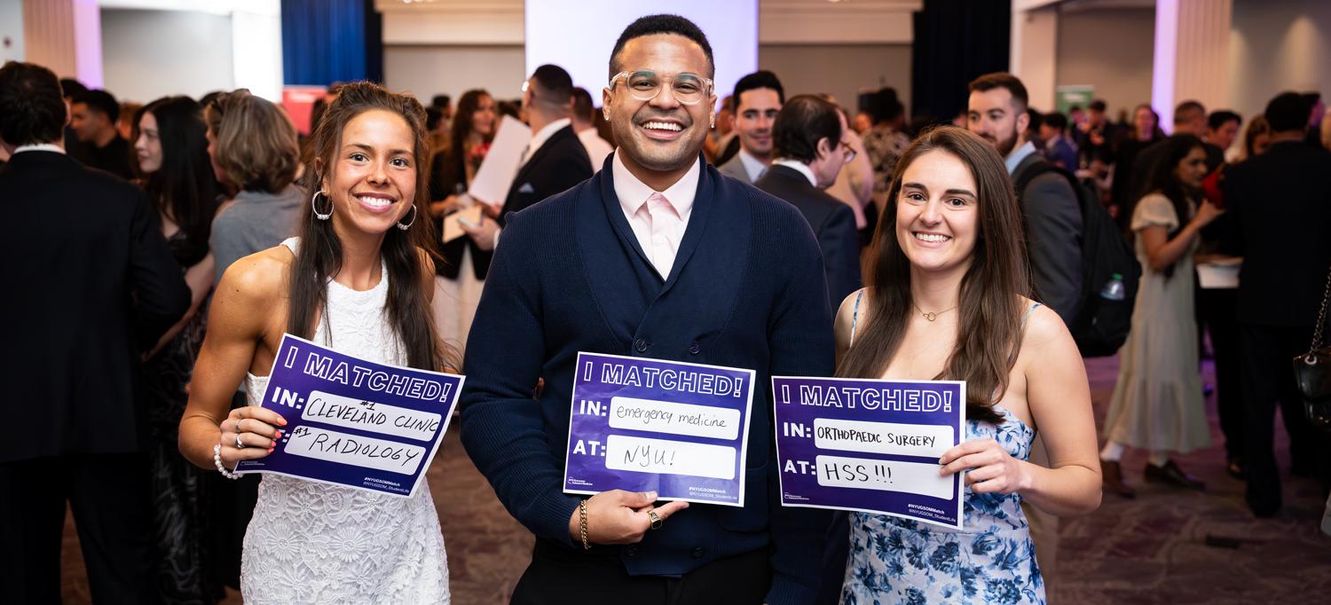 Students in audience await news on their residency matches.