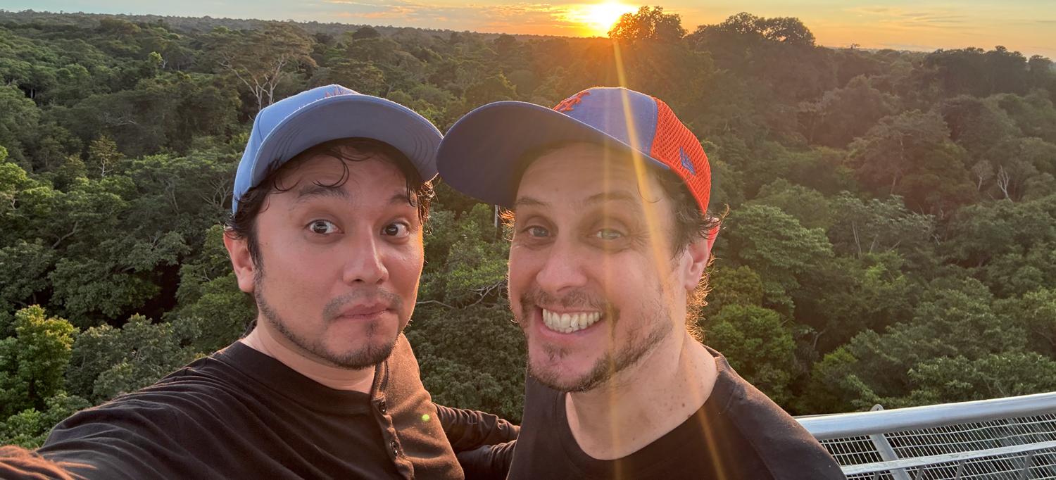 Roberto Pineda Sanchez and his husband on their honeymoon. 