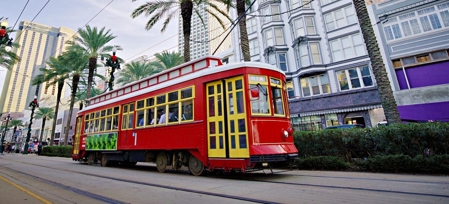 A streetcar in New Orleans