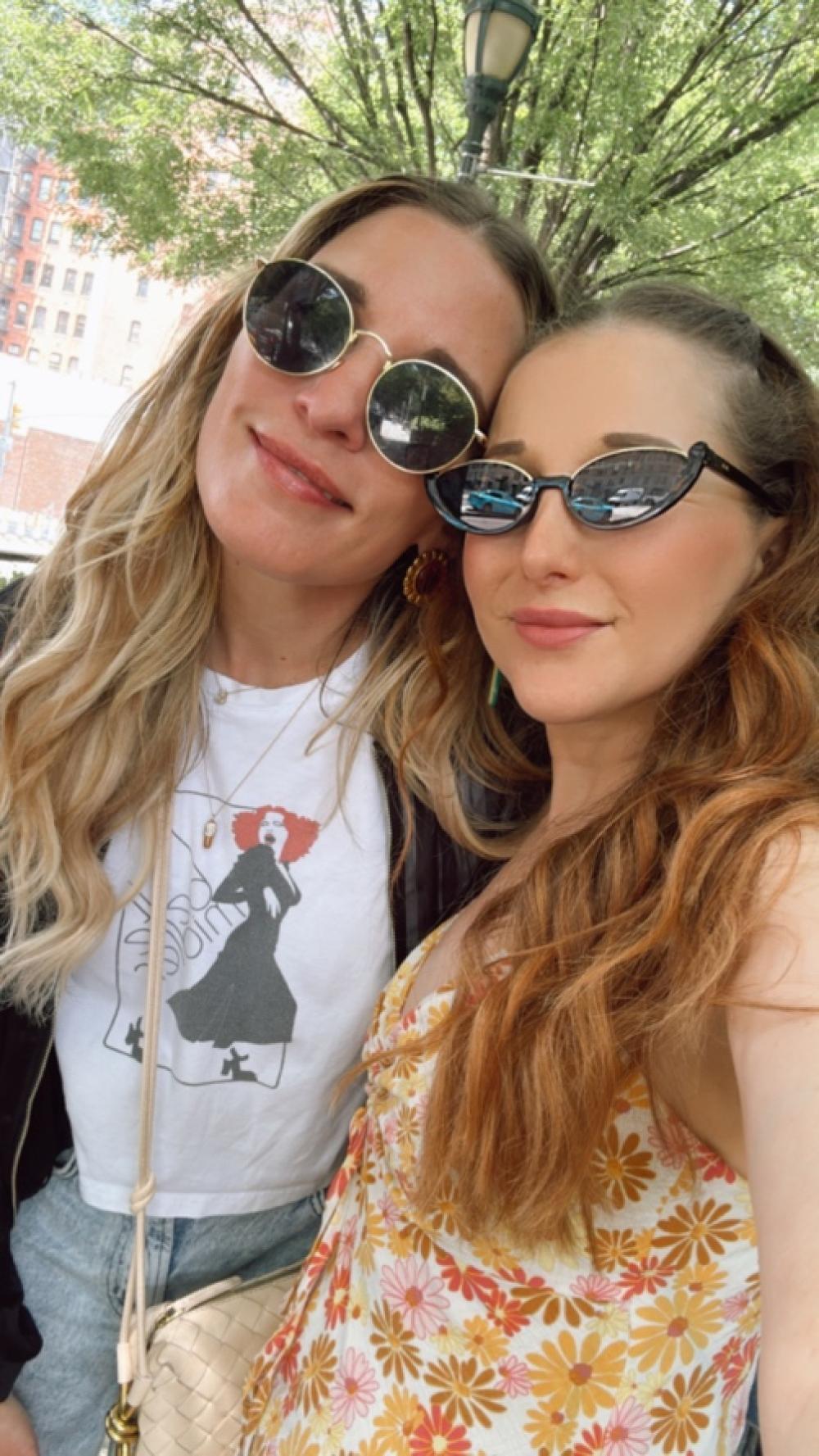 Jennifer Taylor and Adrien Finkel sporting sunglasses.