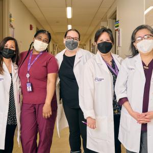 Portrait of Five Female NYU Langone Health Employees