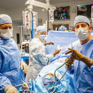 Dr. Donato R. Pacione and Dr. Seth M. Lieberman in the Operating Room