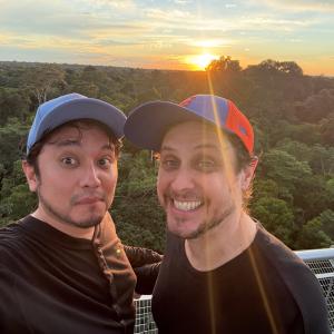 Roberto Pineda Sanchez and his husband on their honeymoon. 