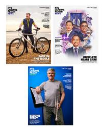 Three cover version of NYU Langone Health Magazine Spring 2025