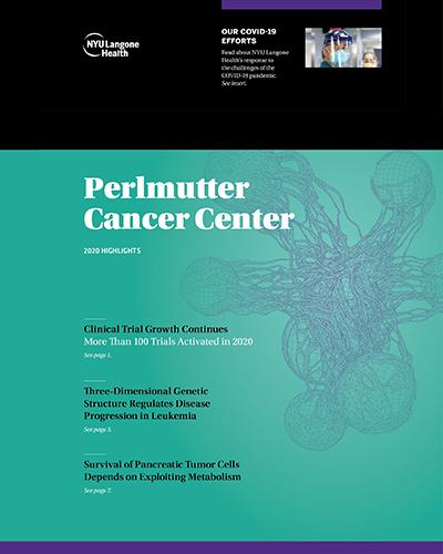 Perlmutter Cancer Center Highlights 2020–2021 Cover
